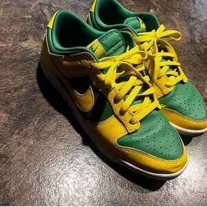 Reverse Brazil Dunks in Green and Yellow
